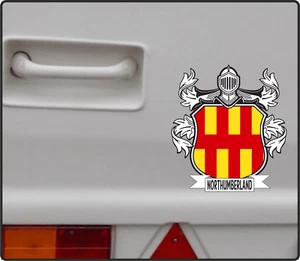 Northumberland County Arms Shield Caravan Decal Sticker Boat Motorhome Camper - Imagen 1 de 1