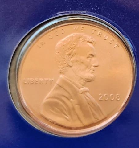 2008 P Lincoln Memorial Cent BU Penny US Coin In Mint Cello Cover