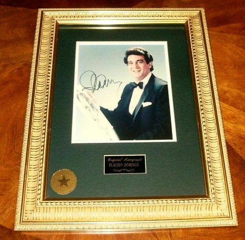 Placido Domingo Autographed Framed Walt Disney World 8" x 10" Color Photo Cover