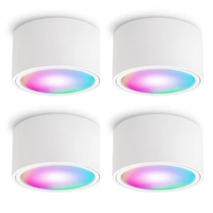 4x CELI-X Aufbau LED Spot flach Downlight weiß mit WLAN Smart RGB LED GX53 230V - Afbeelding 1 van 8