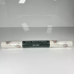 Laura Ashley Home Vinyl Wallcovering Wallpaper Florette Plum UK Vintage Floral - Picture 1 of 8