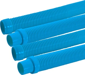 Professional 4 Piece Swimming Pool Vacuum Cleaner Hose Set, Teal - 20" Flexible  - Picture 1 of 5