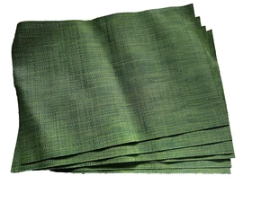 Set of 6 Washable Heat Resistant Place Mats 17 x 12in PVC Woven Dining Table Mat - Picture 1 of 11