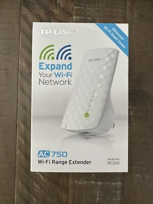 TP-LINK RE200 AC750 Wireless Dual Band Wi-Fi Range Extender, Booster Brand New - Image 1 of 4