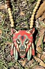 Rare Goodwood Good Wood NYC Limited Authentic Wood Wooden Necklace Native Wolf
