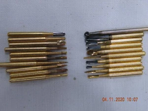 x20 frese assortite in miniatura carburo di tungsteno Tialn e latta gambo 1/16" nuove - Foto 1 di 2
