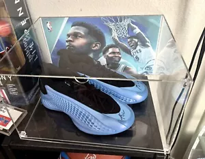 Anthony Edwards Signed AE 1 Low Adidas Shoes Blue Sneakers Timberwolves Proof - Picture 1 of 14