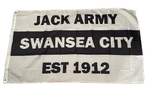 Swansea City Flag 5ft by 3ft - Shirt Scarf Badge Poster Stickers - Picture 1 of 1