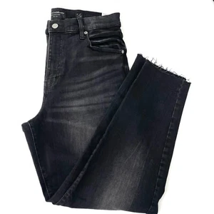 Lucky Brand Mom Jean High Rise 90s Black Washed Denim Size 6/28 - Picture 1 of 7