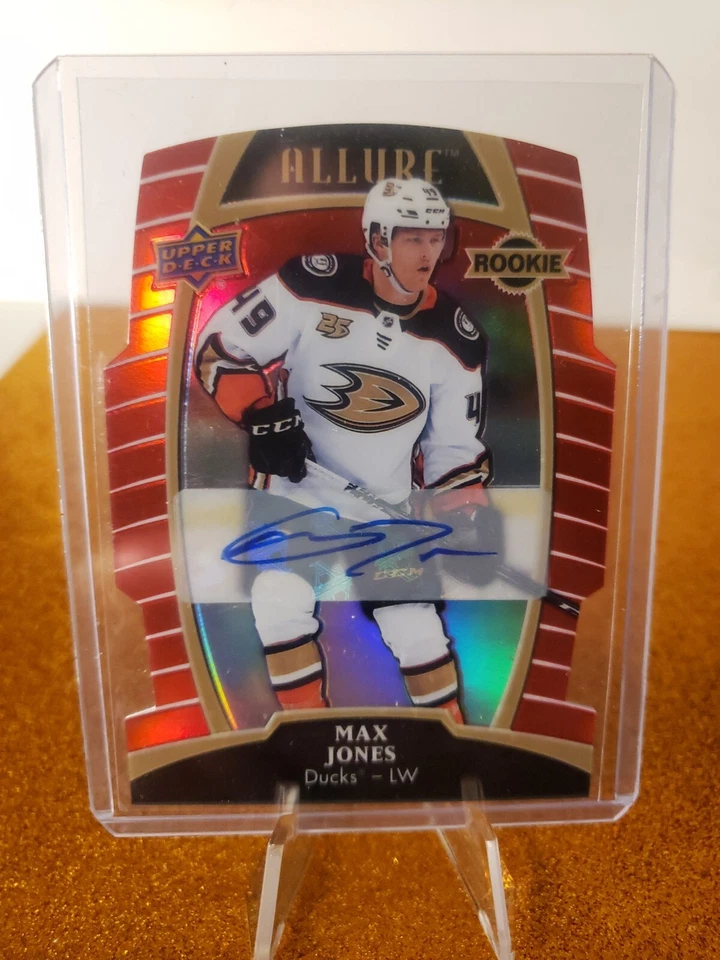 19-20 UPPER DECK ALLURE ROOKIE RED RAINBOW AUTO MAX JONES /349 - Image 1 of 2