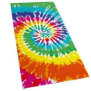 30"x60" Colorful Tie Dye Beach Towel - Picture 1 of 3