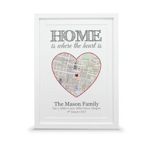 New home gift | Personalised house warming present | First house map print - Picture 1 of 34