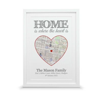New home gift | Personalised house warming present | First house map print - Image 1 of 4
