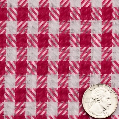 Tela de guinga sintética tejido espiga carmesí y blancanieves | 3,22 yardas x 61" Foto 1 de 4