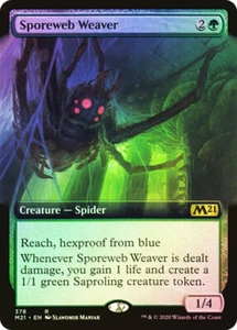 Magic The Gathering MTG SPOREWEB WEAVER FOIL EXTENDED ART Core Set 2021 NM - Picture 1 of 1