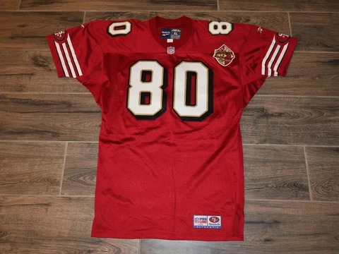 San Francisco 49ers Jerry Rice 1996 NFL Football Reebok Jersey Authentic XL Auto Cover