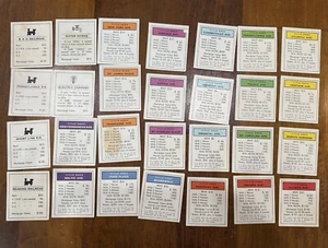 Vintage Parker Bros. Monopoly Property Cards(28 Pcs)Replacement, Circa 1970s - Picture 1 of 3