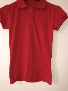 Authentic Galaxy School Uniform Girls Size 10 Short Sleeve Polo Red - Picture 1 of 7
