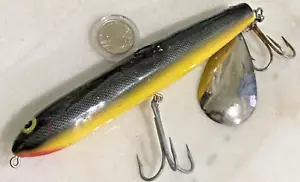 BIG WOOD SURFACE CRANKBAIT MUSKIE TOPWATER LURE MAG 7” ZARA PIKE MUSKY STRIPER - Picture 1 of 9