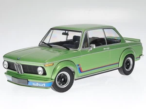 BMW e20 2002 Turbo 1973 verde met. modelo de coche 155026206 Minichamps 1:18 - Imagen 1 de 6