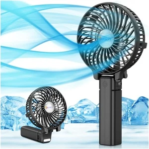 VersionTECH. Portable Handheld Fan, 4.5"x 2.8"x 4.1", Black  - Picture 1 of 9