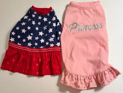 4 июля и принцесса футболка платья ~ собаки/кошки одежды ~ домашних животных одежды ~ лот из 2 - Изображение 1 из 2