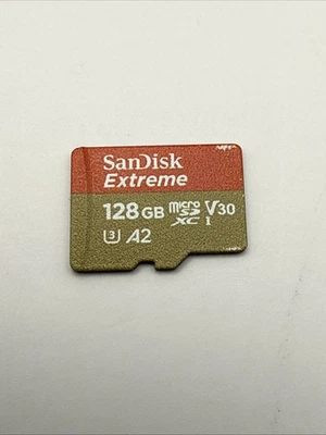 SanDisk Extreme 128GB Micro SD V30 A2 microSDXC Memory Card - Fast Free Ship - Image 1 of 4