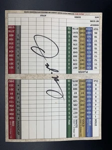 Tarjeta de puntuación autografiada por Oscar De La Hoya Pebble Beach Golden Boy automática RARA - Imagen 1 de 2