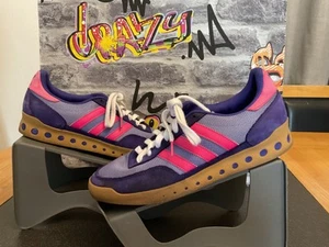 Hombre Adidas Originales PT 70 Rosa/Púrpura Gamuza Malla Entrenadores UK8 Terraza Informal - Imagen 1 de 15
