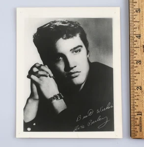 Foto autógrafo facsímil original vintage de Elvis Presley - Imagen 1 de 2
