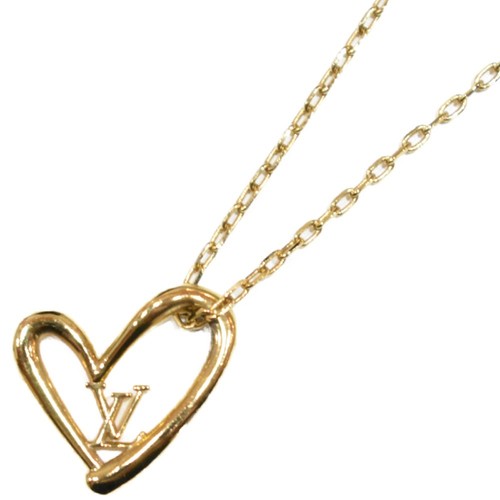 LOUIS VUITTON（LV） LOUIS VUITTON Corrier Cuore Amore Straniero M00465 Oro Collana Accessori Marca