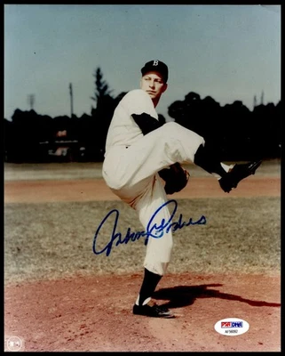 Johnny Podres 8 x 10 Photo Signed Auto PSA/DNA Authenticated Dodgers  ID:452311 - Image 1 of 4