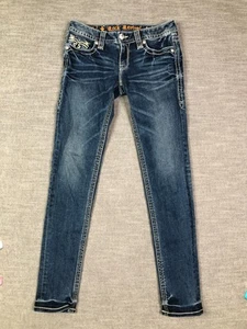 Rock Revival Jeans Damen 28 blau Allegra Skinny Low Rise bestickte Taschen - Bild 1 von 15
