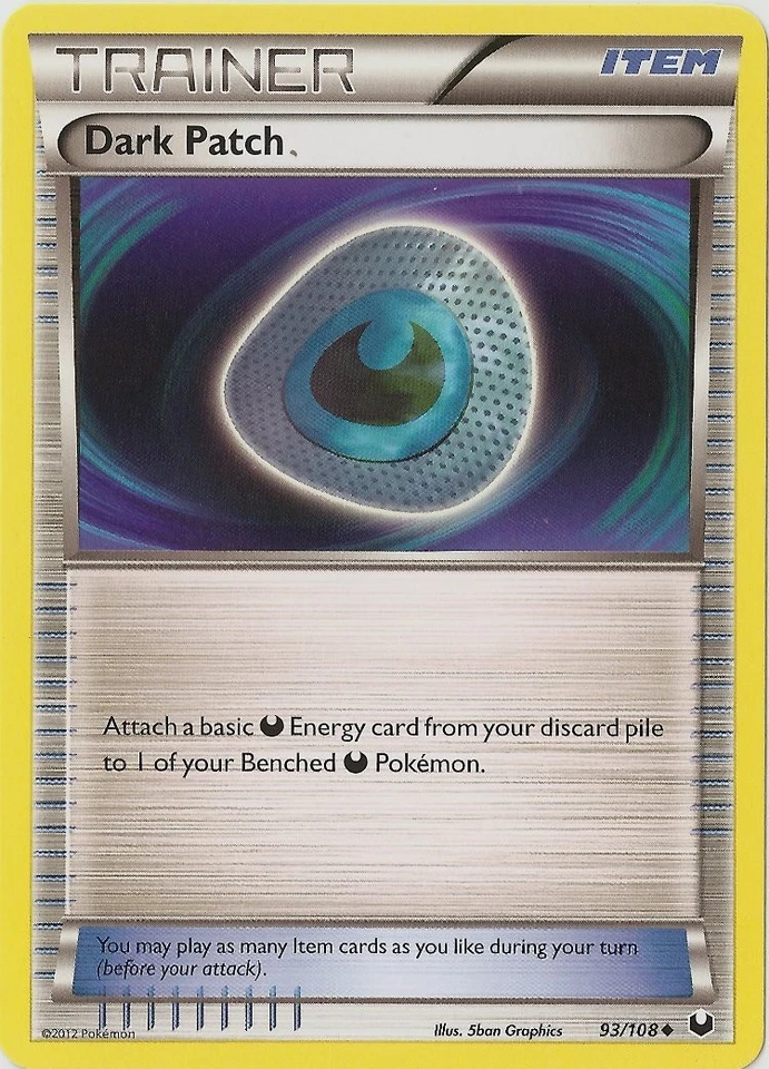 1x Dark Patch - 93/108 - Uncommon Moderately Played Pokemon BW - Dark Explorers - Image 1 of 1