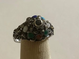 Sterling Silver THAI Princess Ring Size 6.5 - Picture 1 of 8