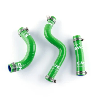 Green Slicone Radiator Hose Clamps Kit for 1998-2013 Kawasaki KX80 KX85 KX100 Foto 1 de 4