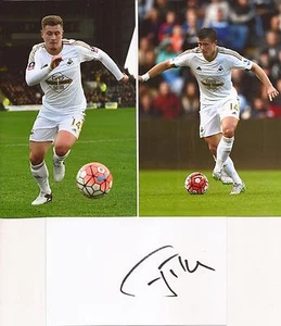 SWANSEA* FRANCK TABANOU SIGNED 3x5 WHITECARD+2 UNSIGNED PHOTOS+COA - Picture 1 of 1
