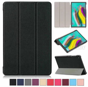 Folio Leather Tri-Fold Stand Smart Case Cover For Samsung Galaxy Tab S5e 10.5'' - Picture 1 of 18