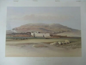 Medinet Abou,Thebes by David Roberts, Date 1845. Original lithograph, Antique  - Picture 1 of 3