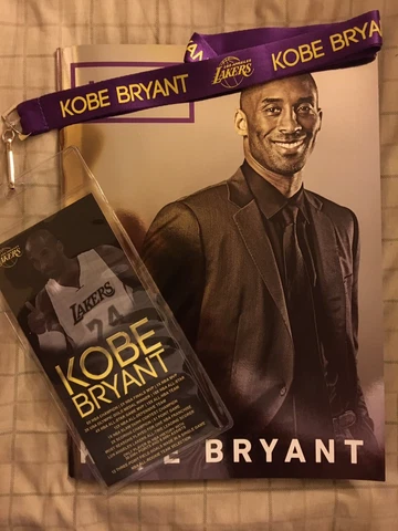 Kobe Bryant last game SGA Collection 4/13/16 Book, Badge w/Lanyard & A New Cup Cover