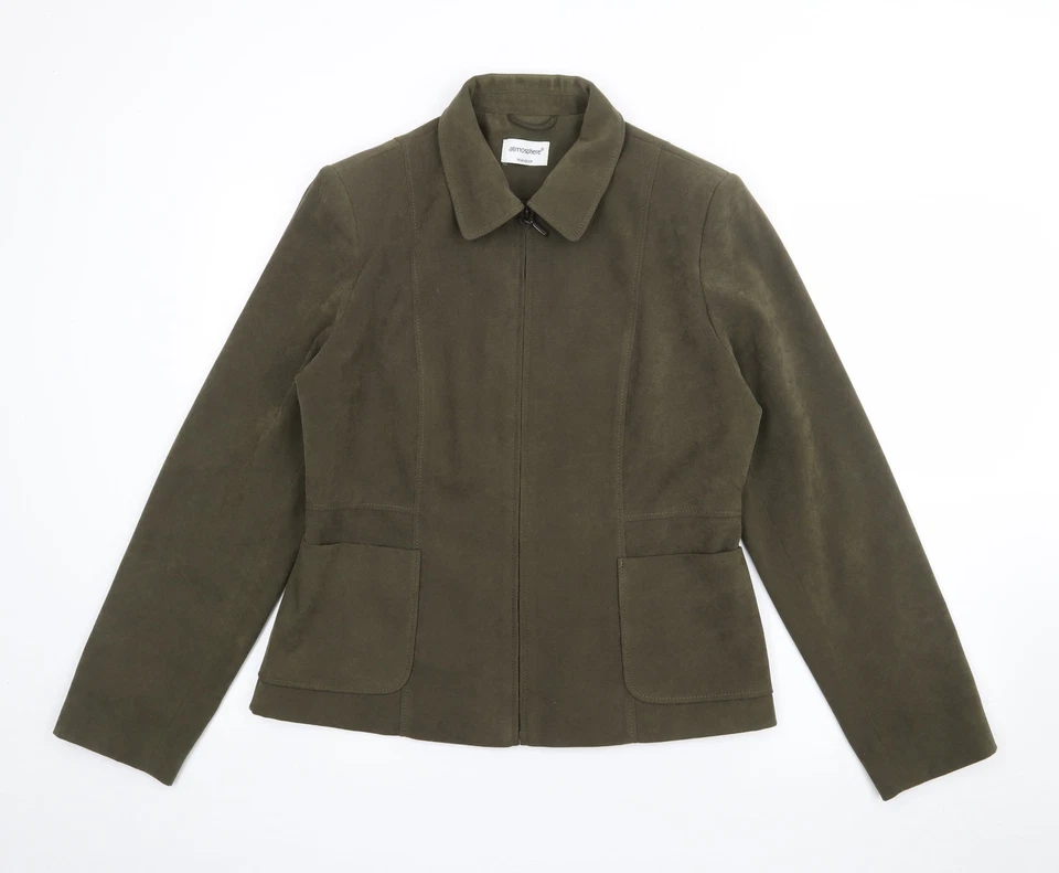 Atmosphere Womens Green Jacket Size 14 Zip - Image 1 of 4