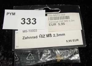 Zahnrad 15 Zähne MS 2,3mm MS-T0003 Neu NOS in OVP - Bild 1 von 1