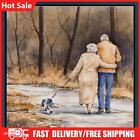 Back View Of Old Couple 20X20cm Oil Paint By Numbers Diy Painting (S555)