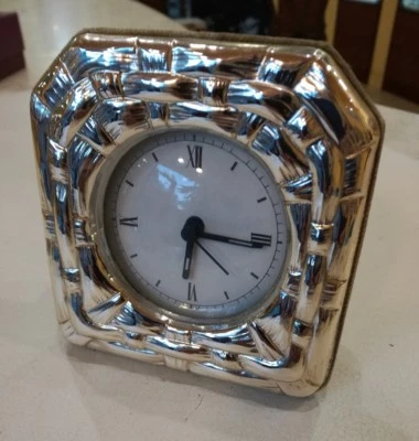 sveglia  quarzo    argento 925%    stile Vintage - Immagine 1 di 4