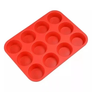 Silicone Cupcake Muffin Pan Tin Nonstick Baking Tray Dishwasher Safe BPA Free - Picture 1 of 4