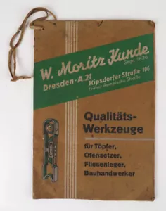 Vecchio catalogo Moritz cliente Dresda attrezzi coltellino tascabile anni '30 - Foto 1 di 4