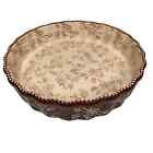 Temptations by Tara Brown Floral Lace 10 Inch Bakeware Quiche Tray Set with Lid