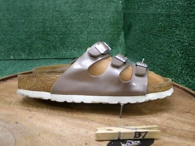 Birkenstock Florida Mauve Pink Birko-Flor Sandals Slides Size 38 US 7 Narrow - Image 1 of 4