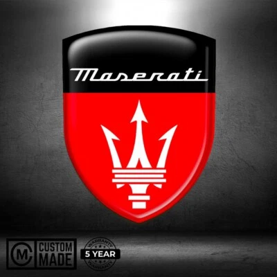 Pegatina Maserati | Calcomanía insignia guardabarros | Logotipo lateral maletero parachoques portátil etc. Foto 1 de 4