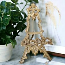 Small Ornate Brass Picture Display Easel Shabby Victorian Wedding Decor